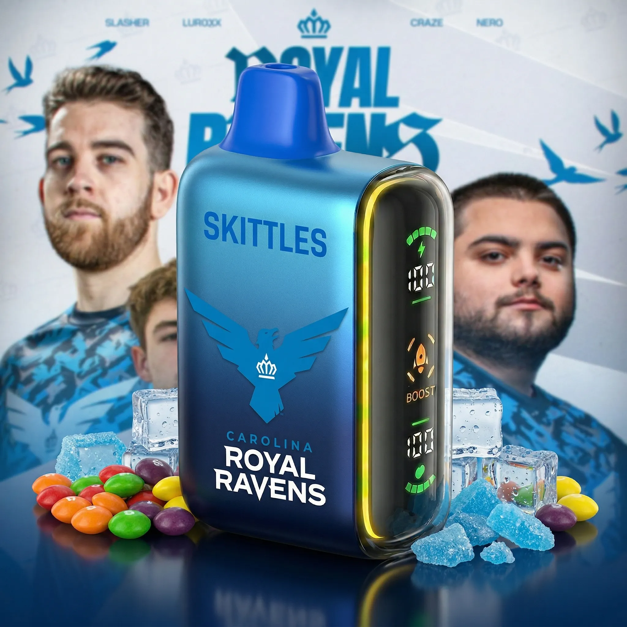 Carolina Royal Ravens team - ?InkSkin Pulse 15000 Puffs new - 10+ Flavour Choices ???