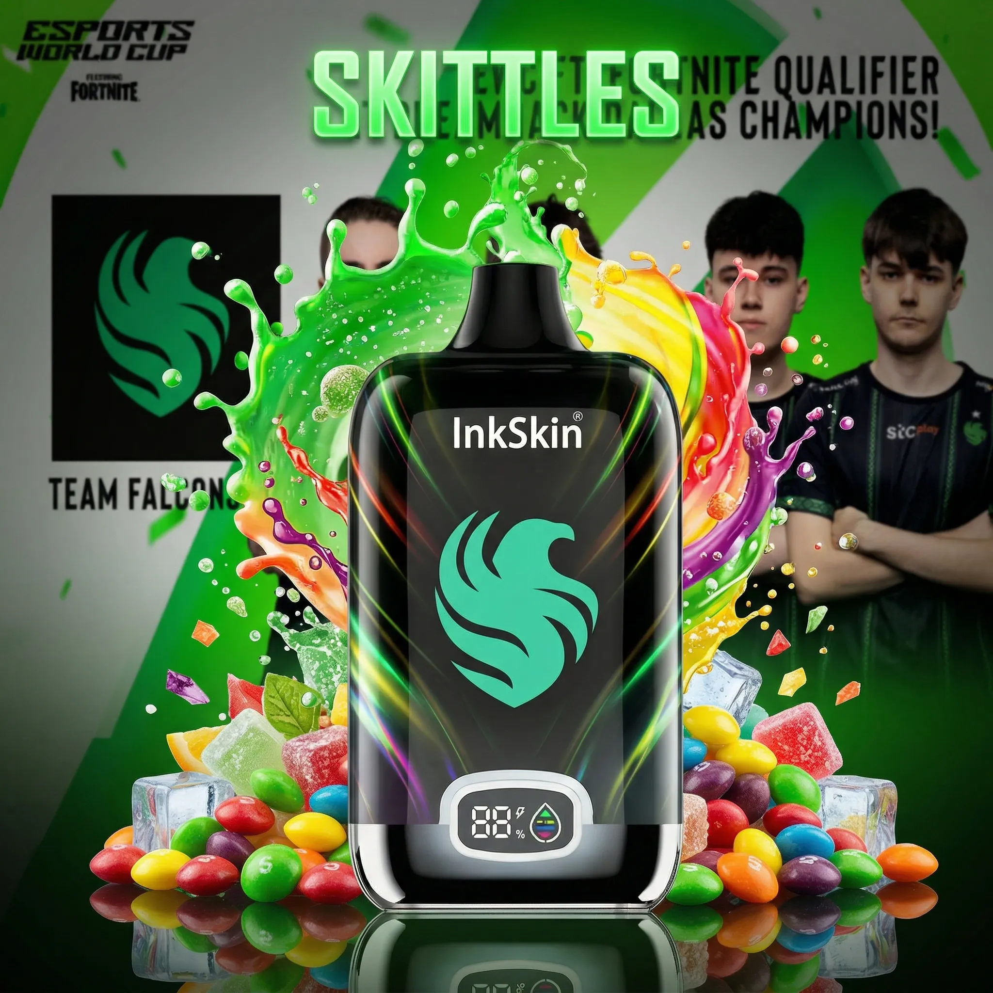 Falcons team - ⭐InkSkin Digital Box 12000 Puffs - 10+ Flavour Choices ???