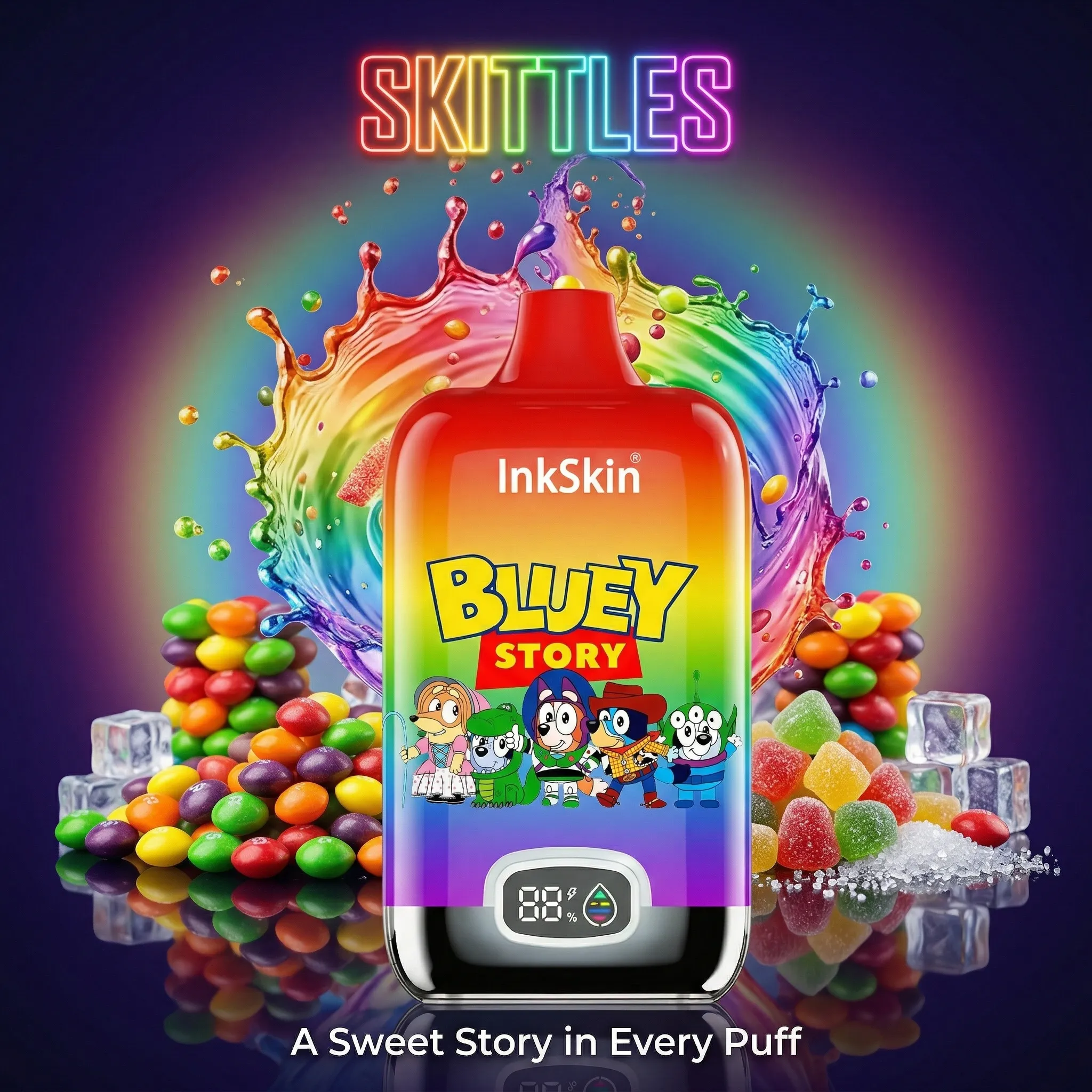 Bluey - ⭐InkSkin Digital Box 12000 Puffs - 10+ Flavour Choices ???