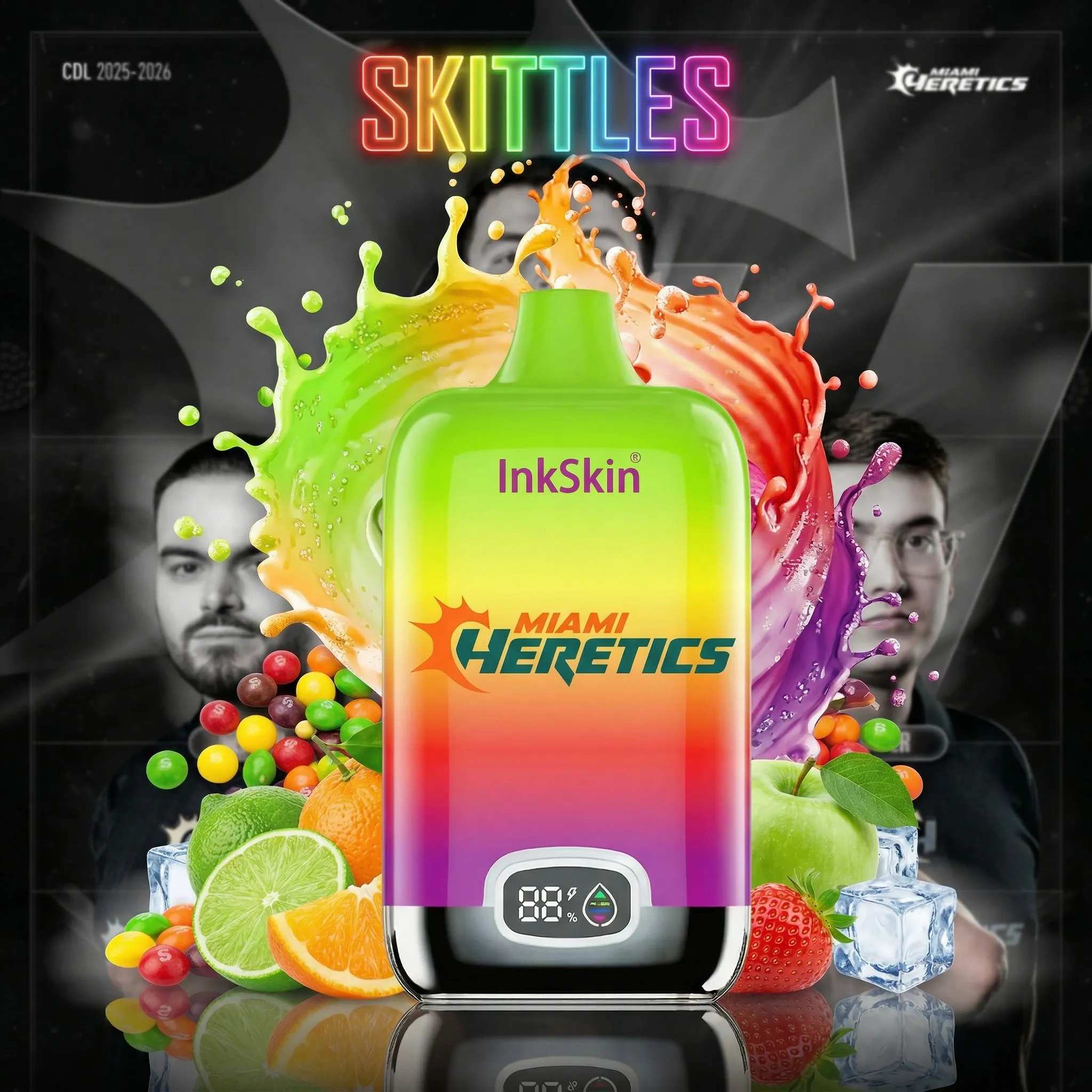 Miami Heretics team - ⭐InkSkin Digital Box 12000 Puffs - 10+ Flavour Choices ???