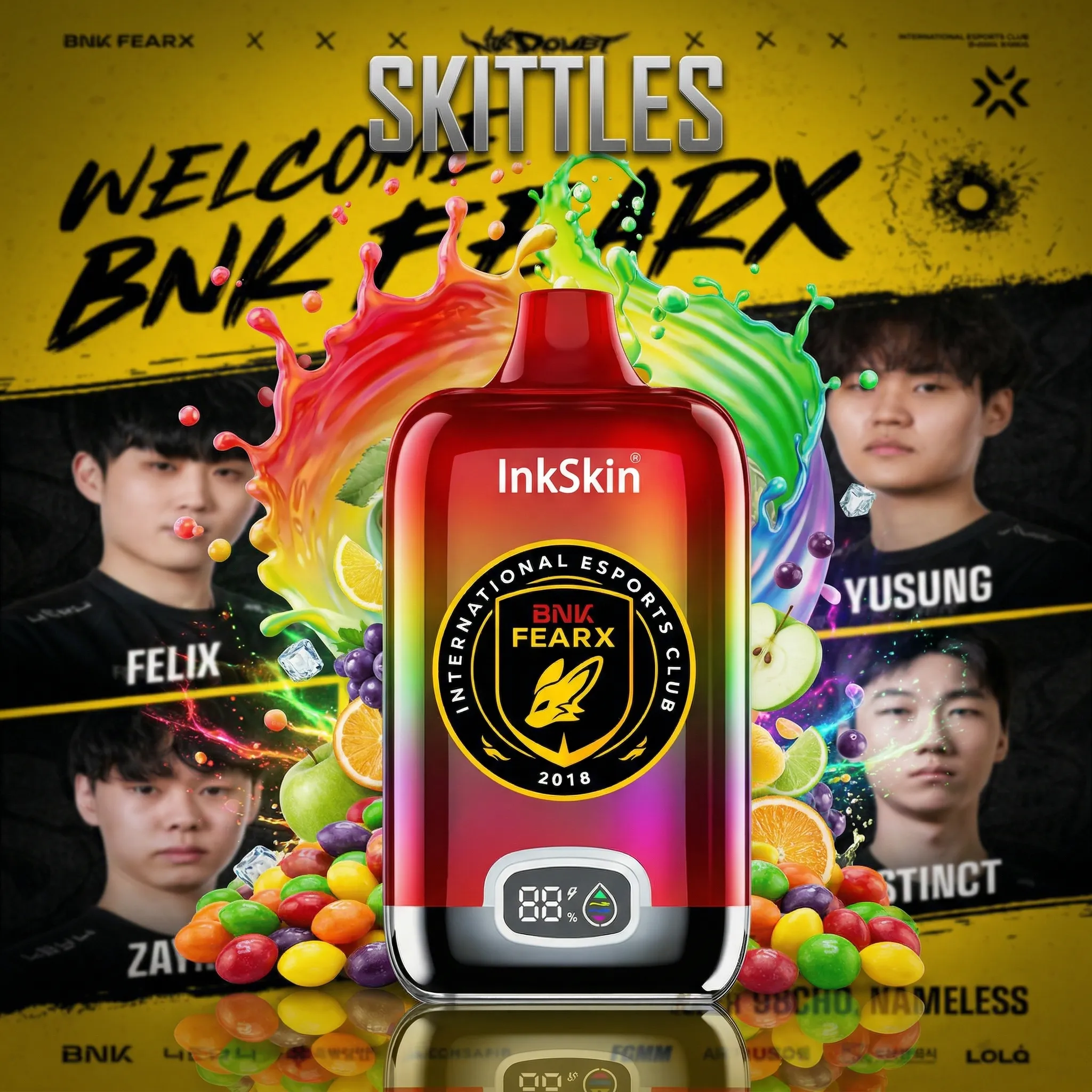 FEARX team - ⭐InkSkin Digital Box 12000 Puffs - 10+ Flavour Choices ???