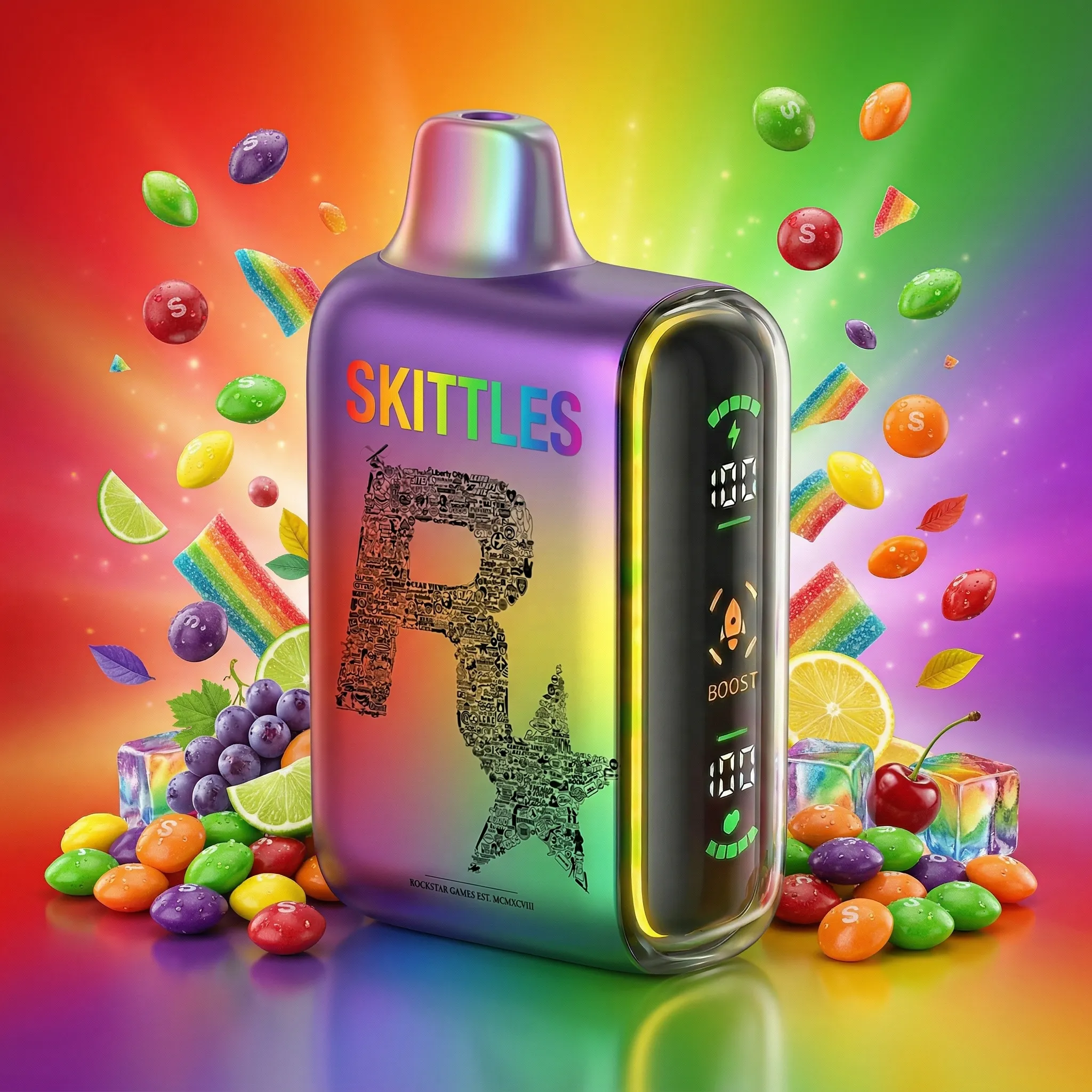 Rockstar Heritage Collage - ?InkSkin Pulse 15000 Puffs new - 10+ Flavour Choices ???