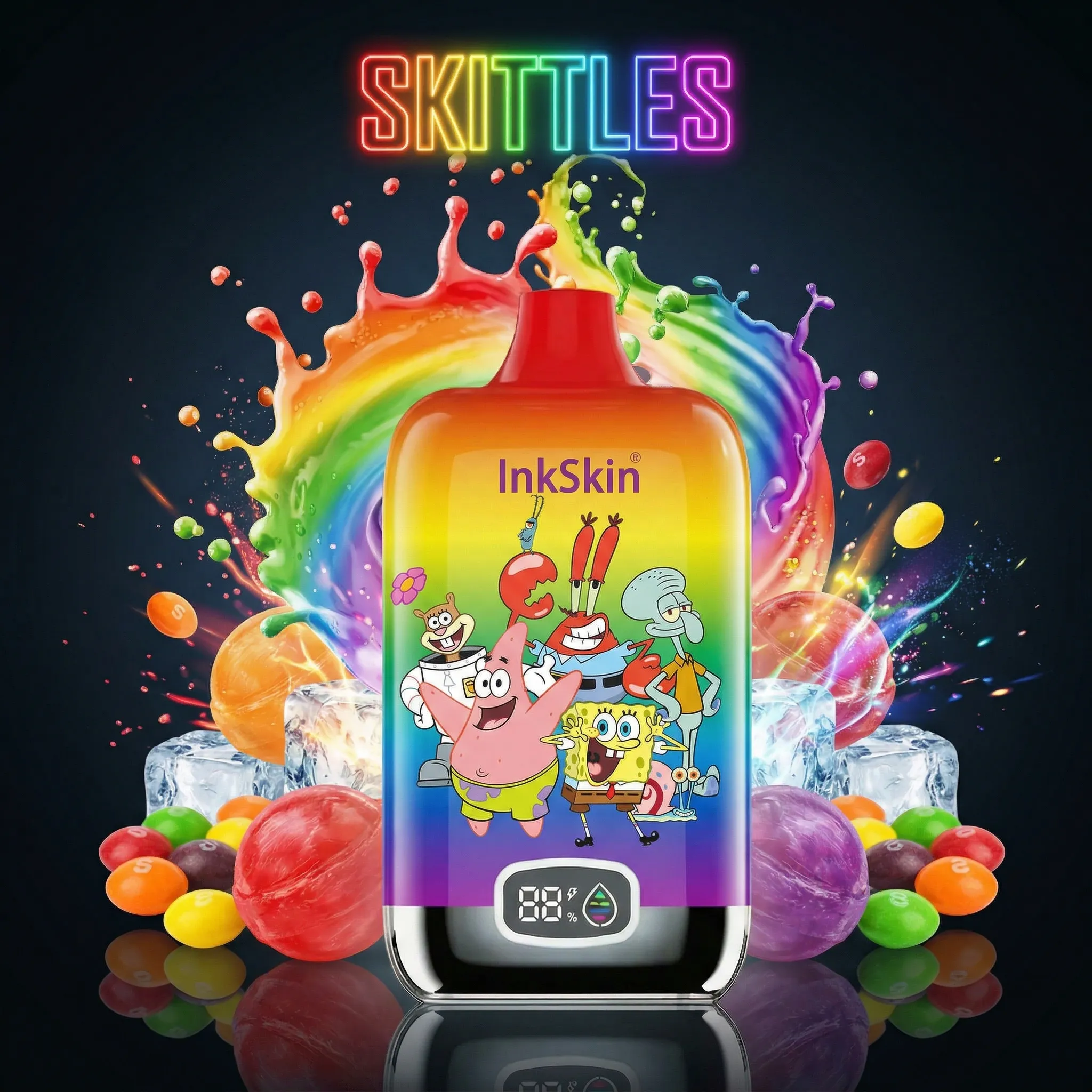 spongebob - ⭐InkSkin Digital Box 12000 Puffs - 10+ Flavour Choices ??? spongebob - ⭐InkSkin Digital Box 12000 Puffs - 10+ Flavour Choices ???