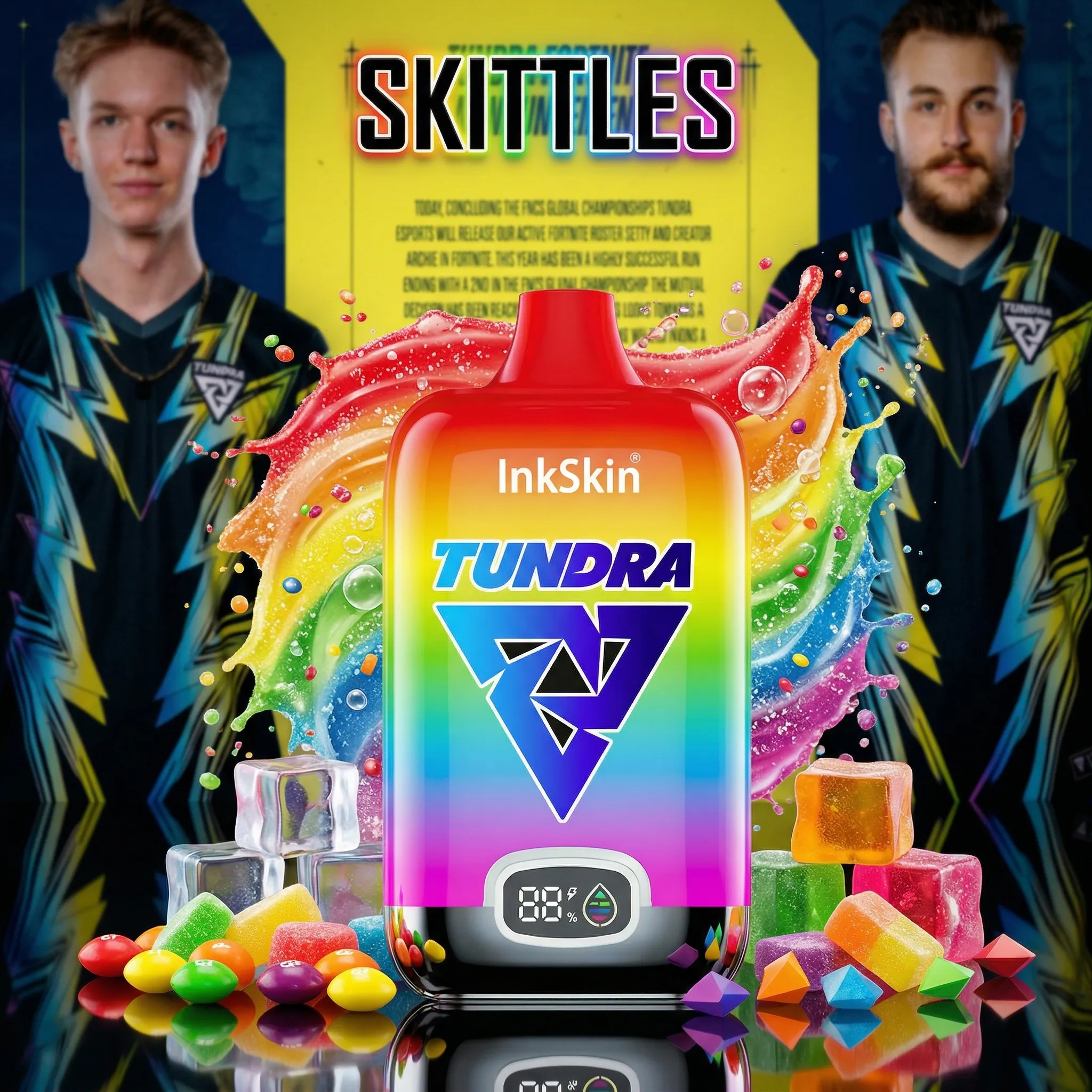 Tundra Esports team - ⭐InkSkin Digital Box 12000 Puffs - 10+ Flavour Choices ???