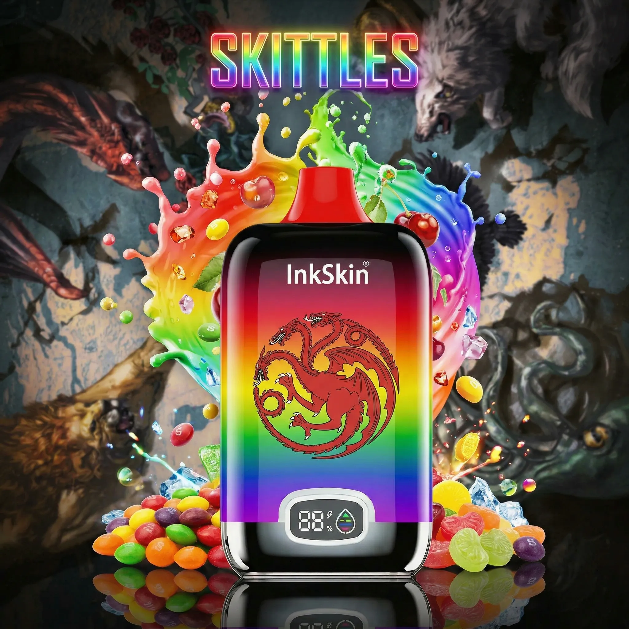 game of Thrones - ⭐InkSkin Digital Box 12000 Puffs - 10+ Flavour Choices ???