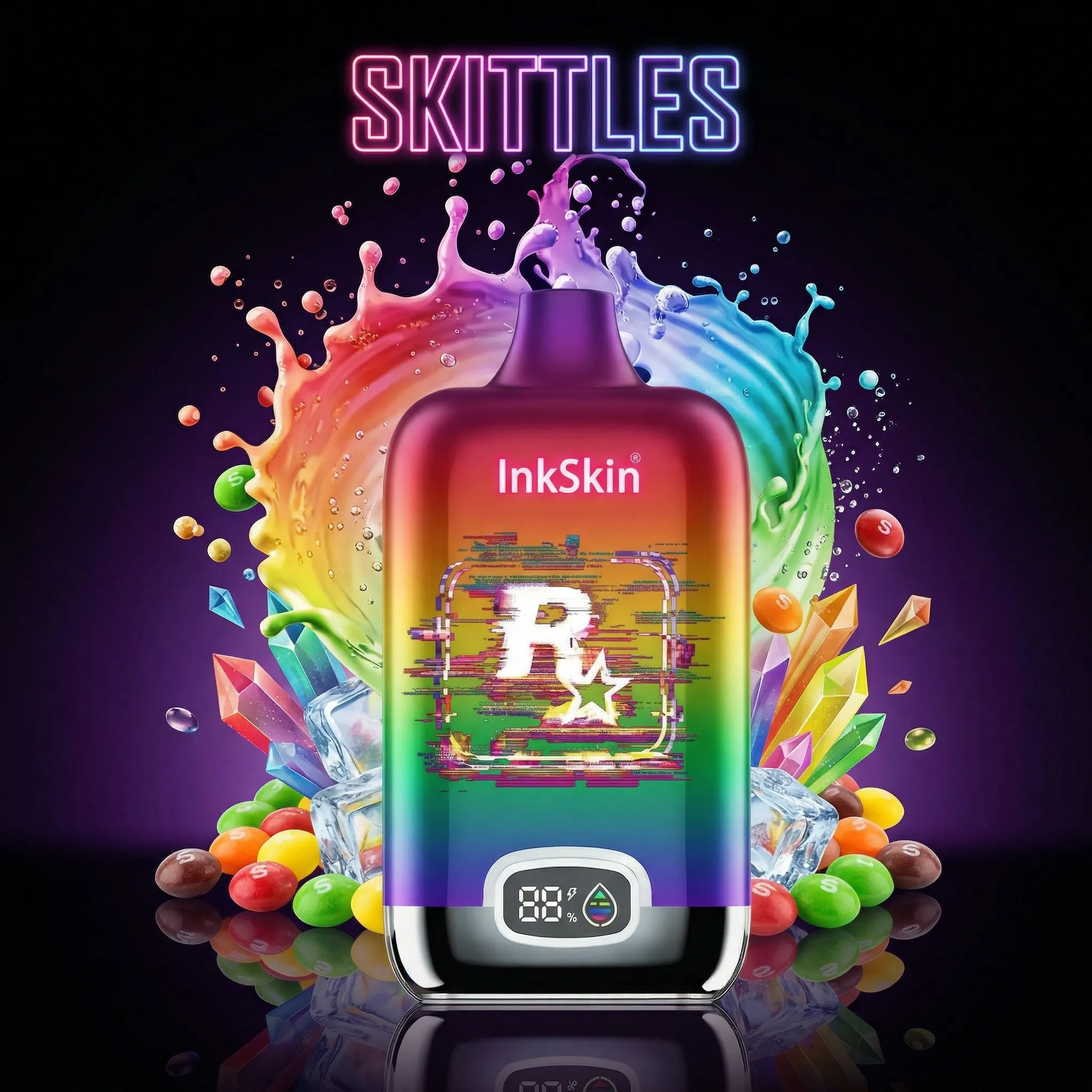 Rockstar  Cyber - ⭐InkSkin Digital Box 12000 Puffs - 10+ Flavour Choices ???