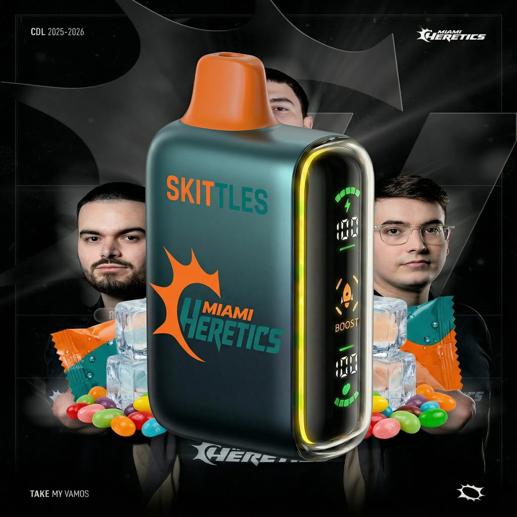 Miami Heretics team - ?InkSkin Pulse 15000 Puffs new - 10+ Flavour Choices ???