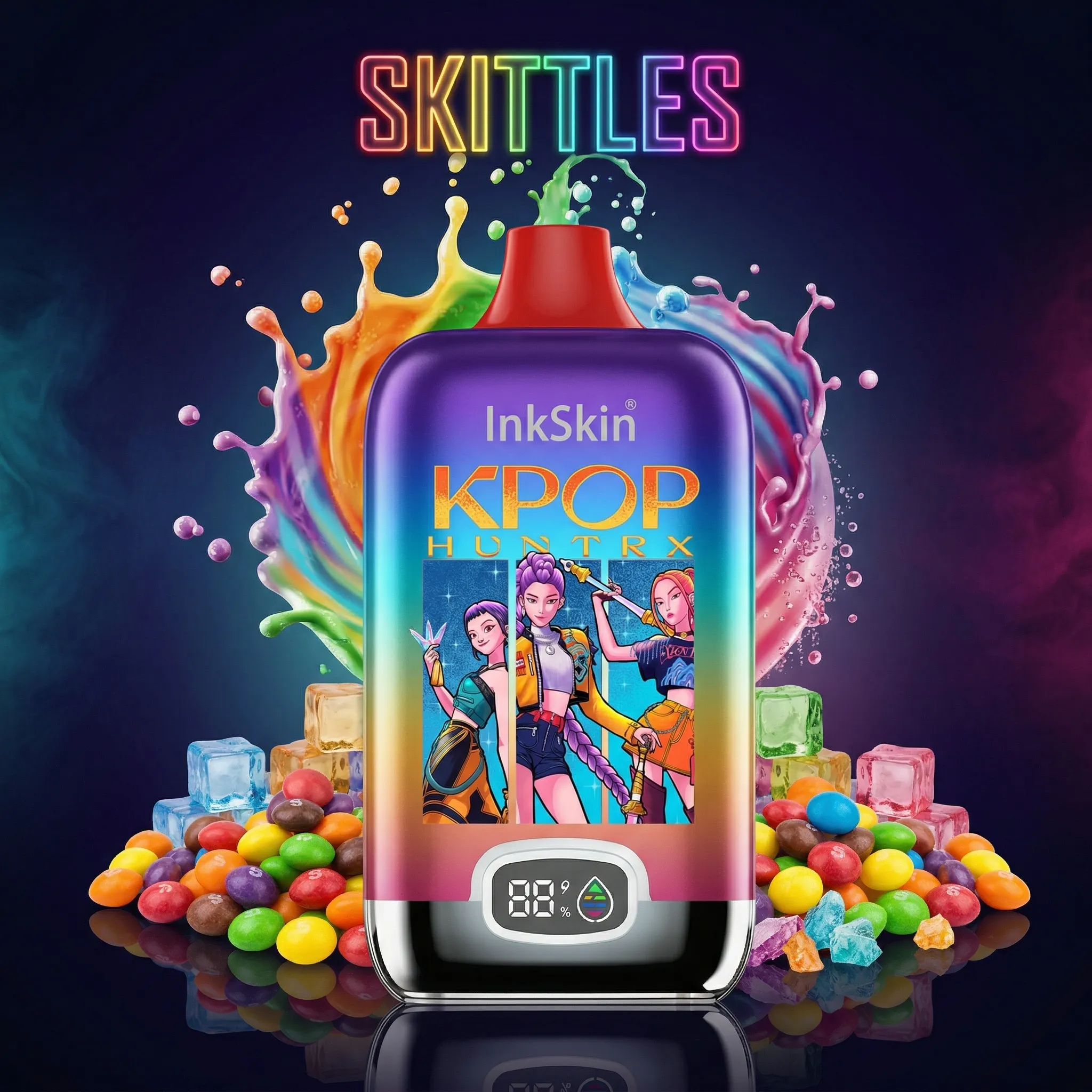 Kpop Huntrix - ⭐InkSkin Digital Box 12000 Puffs - 10+ Flavour Choices ??? Kpop Huntrix - ⭐InkSkin Digital Box 12000 Puffs - 10+ Flavour Choices ???