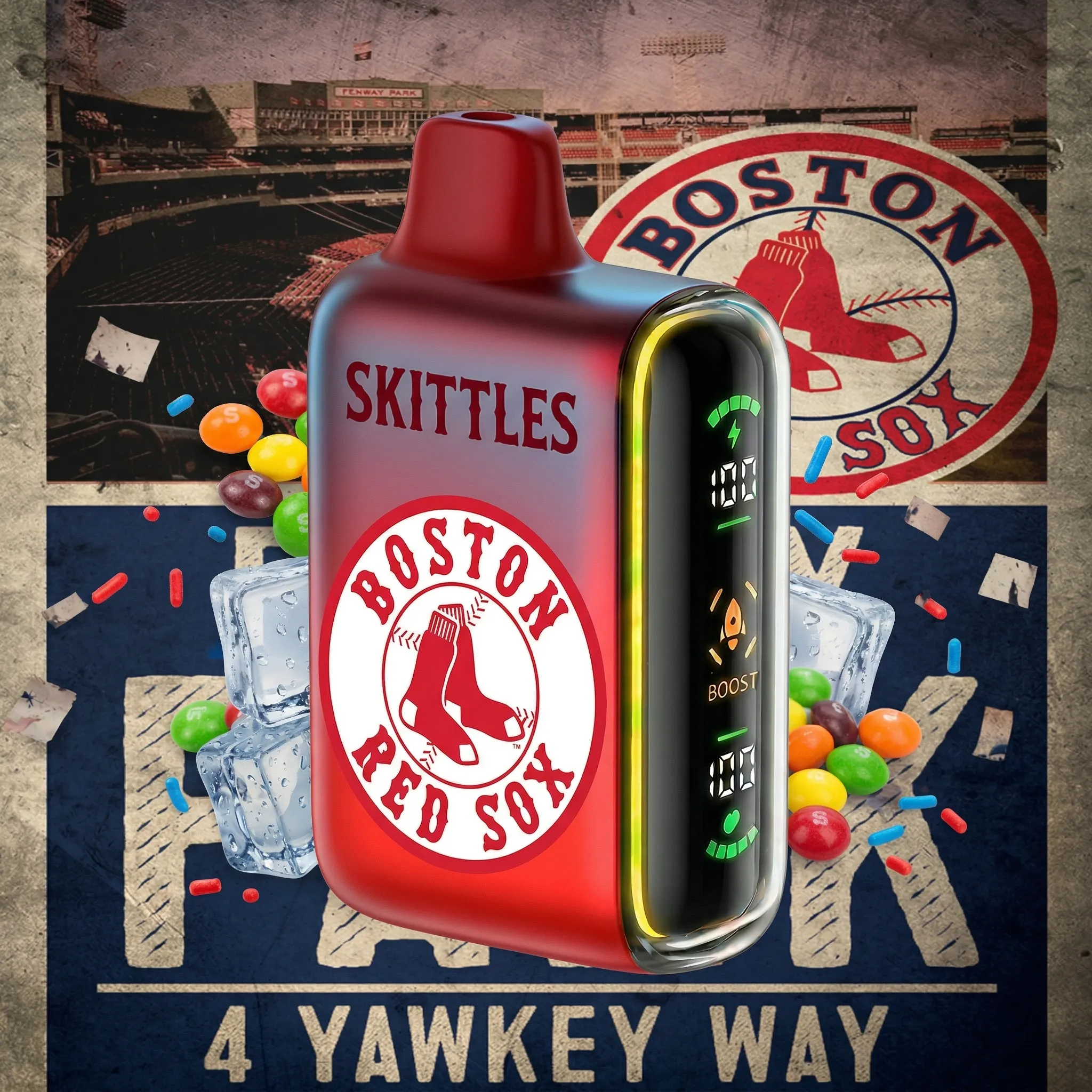 Boston Red Sox - ?InkSkin Pulse 15000 Puffs new - 10+ Flavour Choices ???