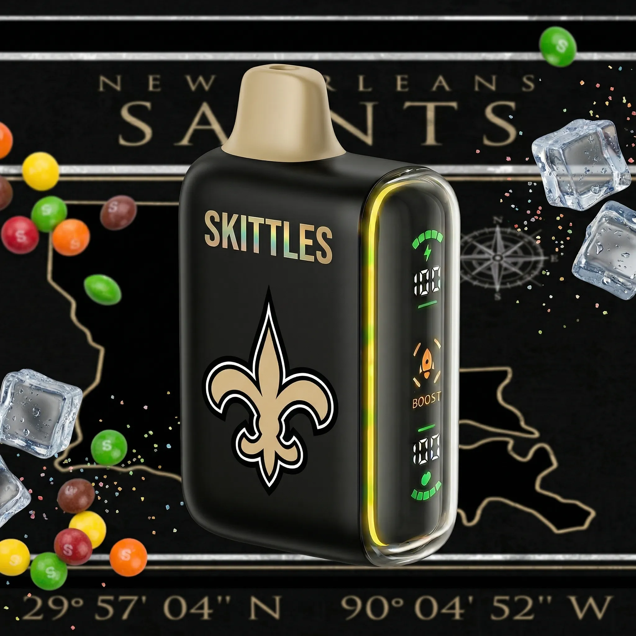 New Orleans Saints - ?InkSkin Pulse 15000 Puffs new - 10+ Flavour Choices ???