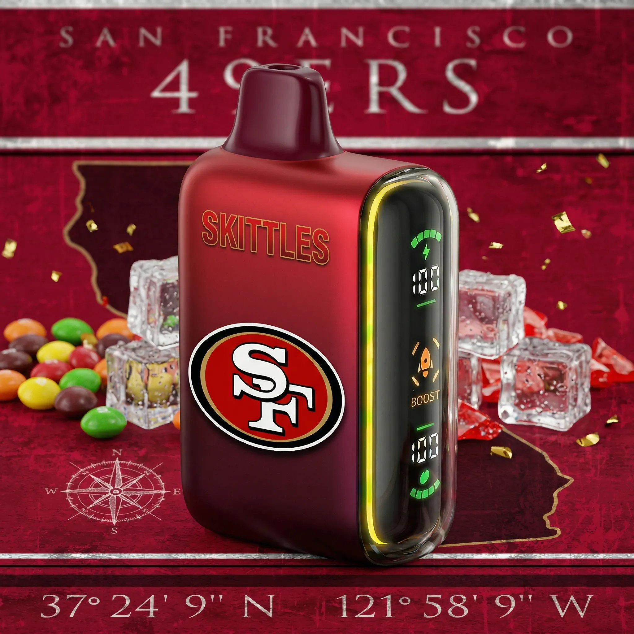 San Francisco 49ers - ?InkSkin Pulse 15000 Puffs new - 10+ Flavour Choices ???