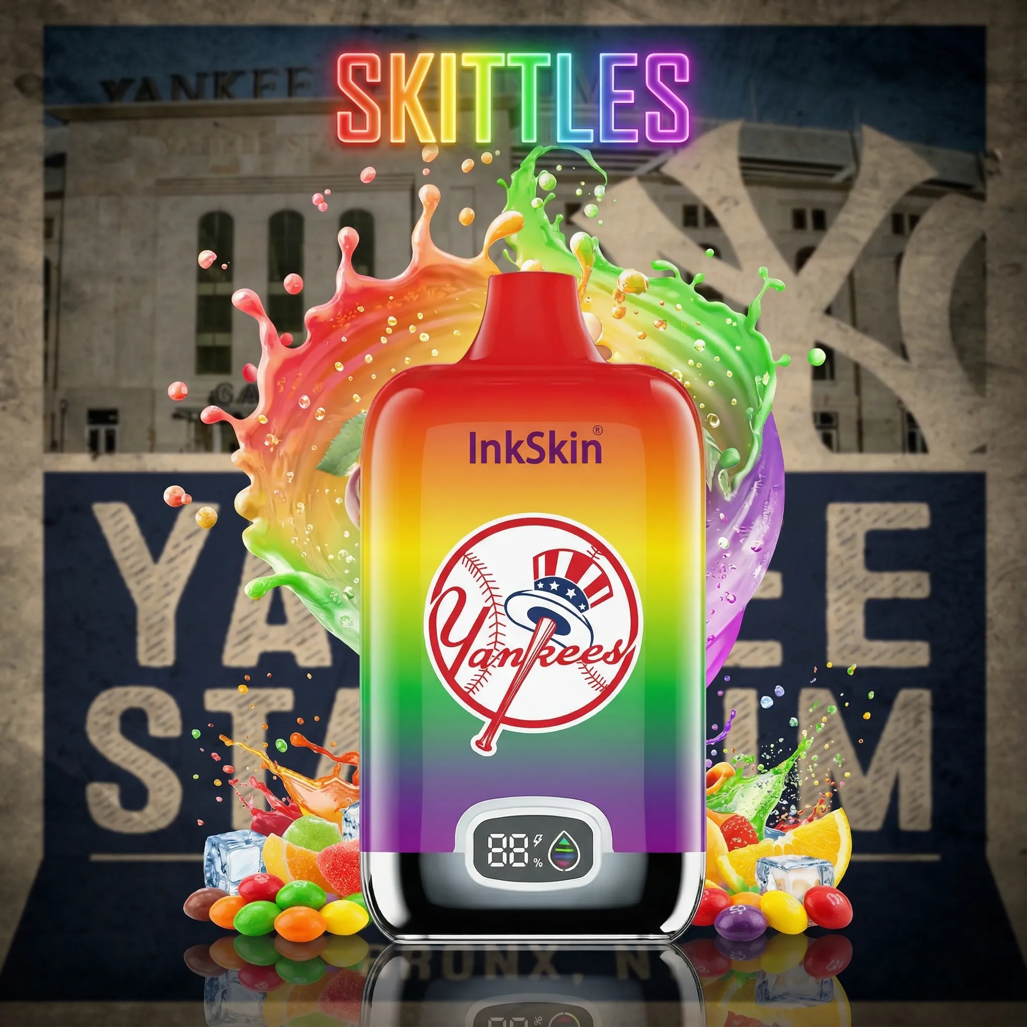 New York Yankees - ⭐InkSkin Digital Box 12000 Puffs - 10+ Flavour Choices ???