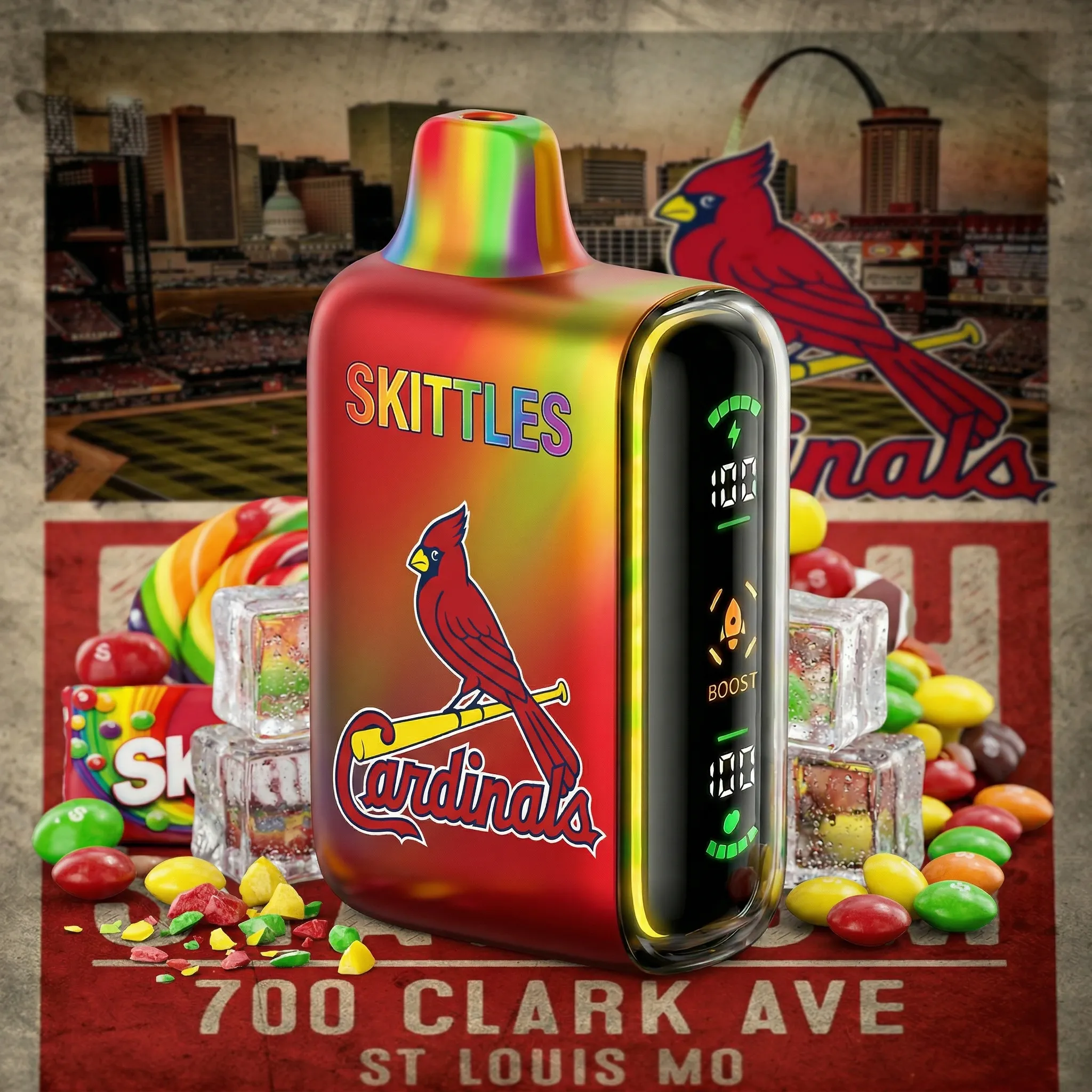 St Louis Cardinals - ?InkSkin Pulse 15000 Puffs new - 10+ Flavour Choices ???