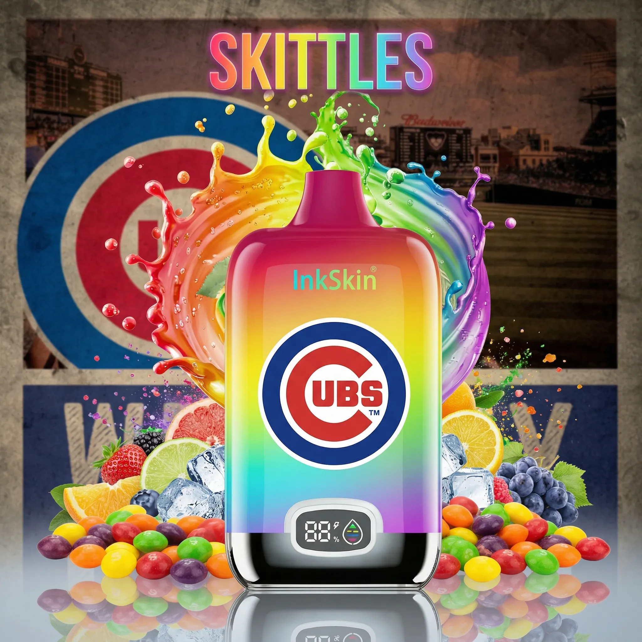 Chicago Cubs - ⭐InkSkin Digital Box 12000 Puffs - 10+ Flavour Choices ???