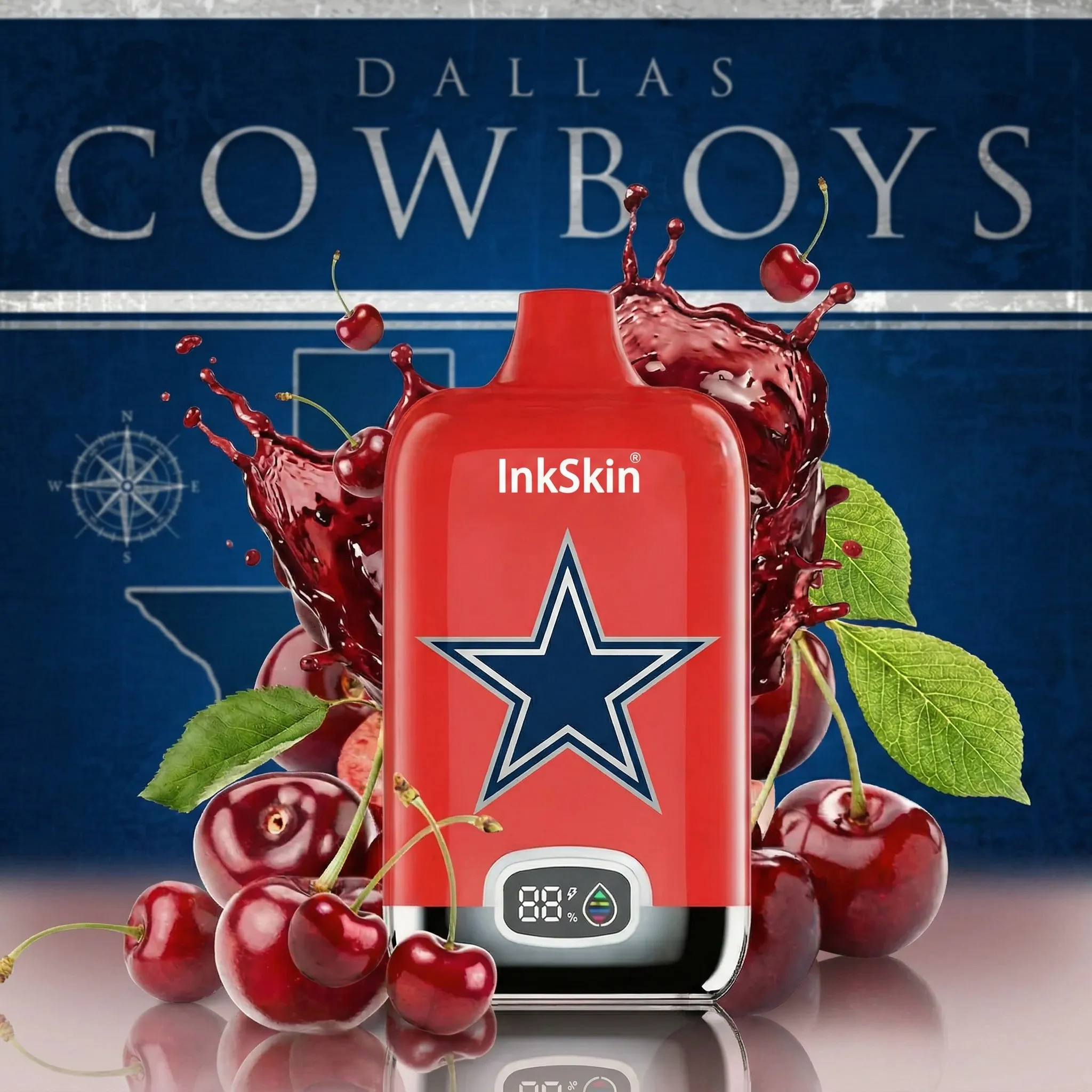Dallas Cowboys - ⭐InkSkin Digital Box 12000 Puffs - 10+ Flavour Choices ???