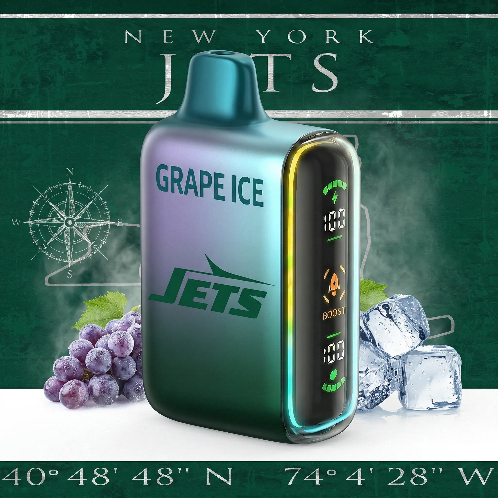 New York Jets - ?InkSkin Pulse 15000 Puffs new - 10+ Flavour Choices ???