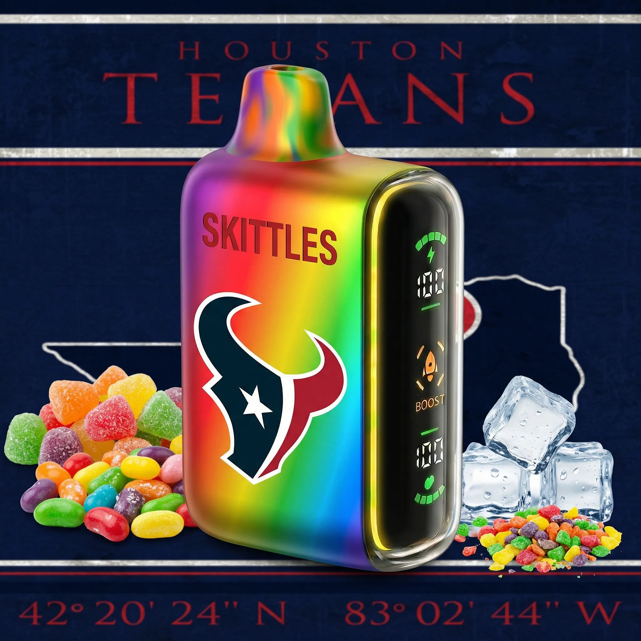 Houston Texans - ?InkSkin Pulse 15000 Puffs new - 10+ Flavour Choices ???