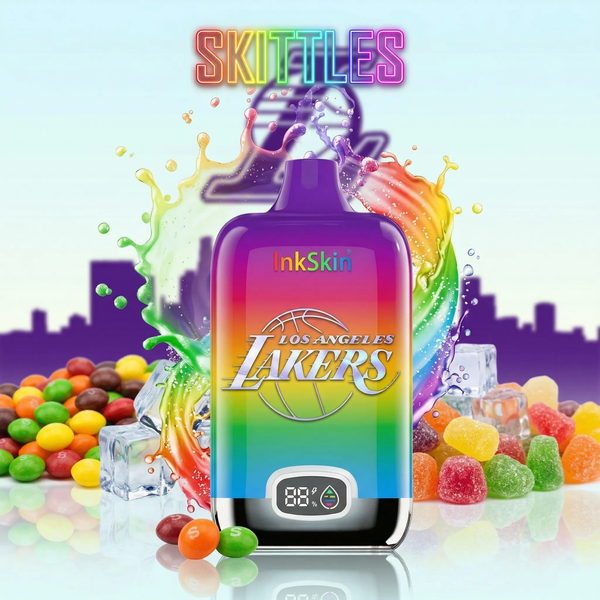 Lakers - ⭐InkSkin Digital Box 12000 Puffs - 10+ Flavour Choices ??? Lakers - ⭐InkSkin Digital Box 12000 Puffs - 10+ Flavour Choices ???