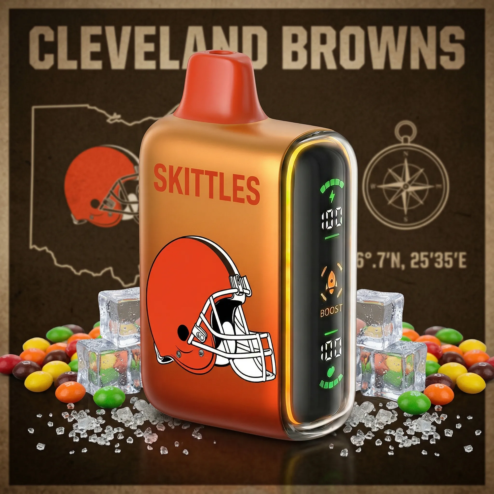 Cleveland Browns - ?InkSkin Pulse 15000 Puffs new - 10+ Flavour Choices ???