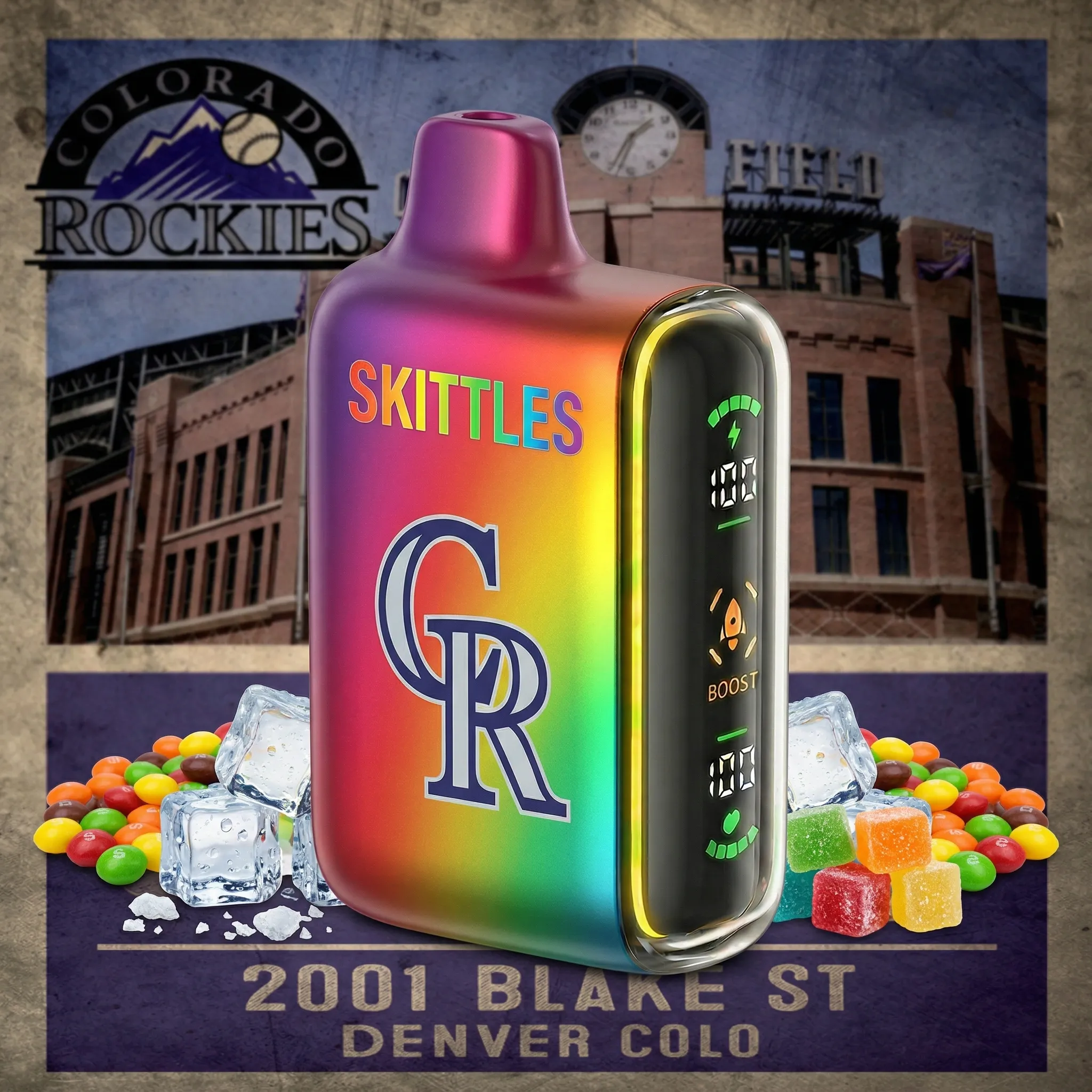Colorado Rockies - ?InkSkin Pulse 15000 Puffs new - 10+ Flavour Choices ???