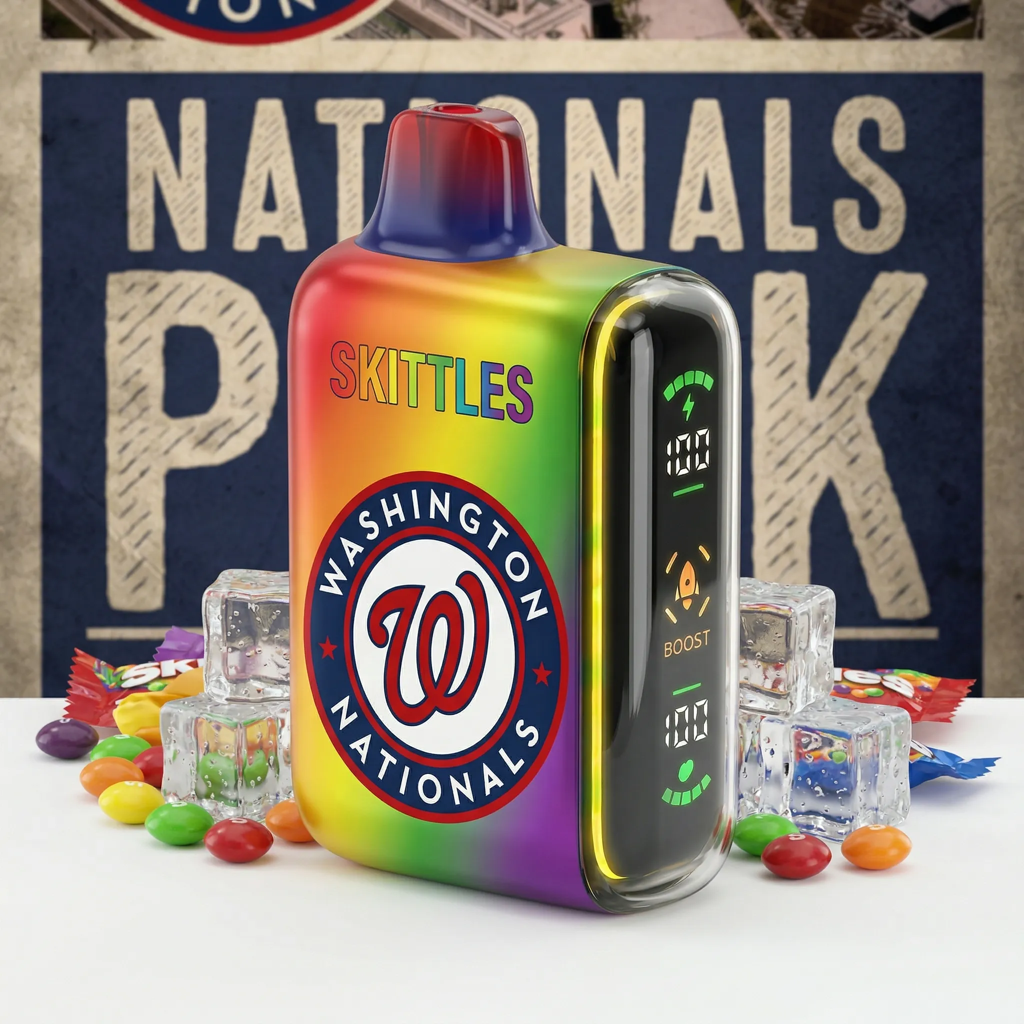 Washington Nationals - ?InkSkin Pulse 15000 Puffs new - 10+ Flavour Choices ???