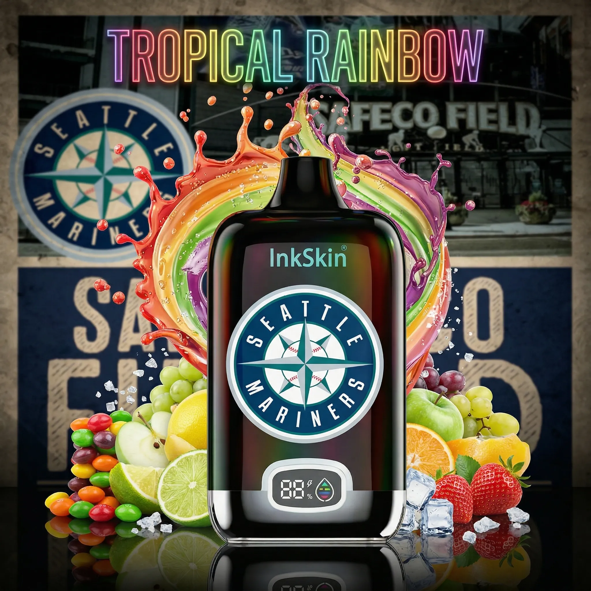 Seattle Mariners - ⭐InkSkin Digital Box 12000 Puffs - 10+ Flavour Choices ???