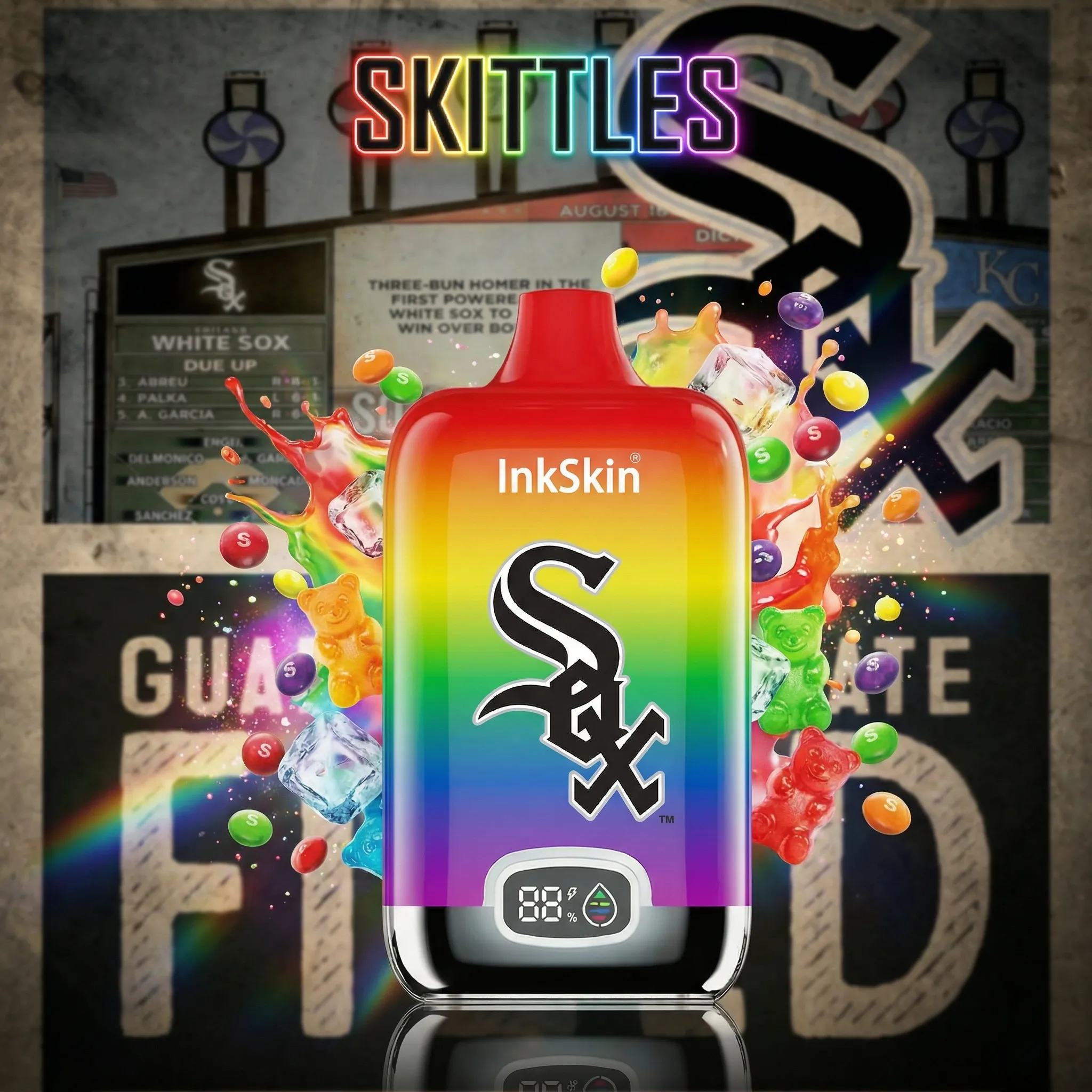 Chicago White Sox - ⭐InkSkin Digital Box 12000 Puffs - 10+ Flavour Choices ???