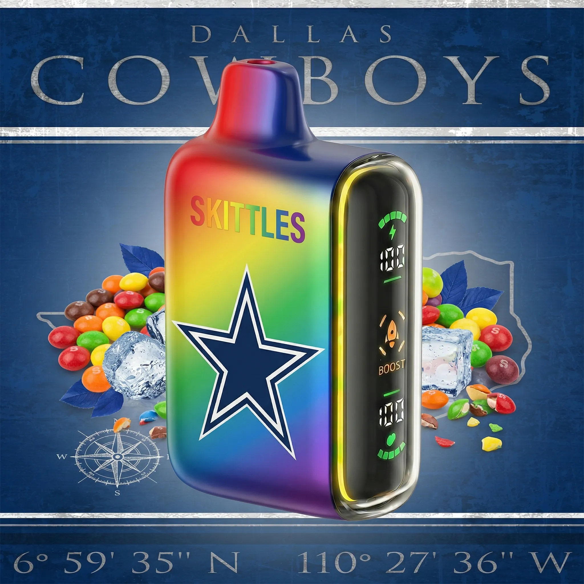 Dallas Cowboys - ?InkSkin Pulse 15000 Puffs new - 10+ Flavour Choices ???