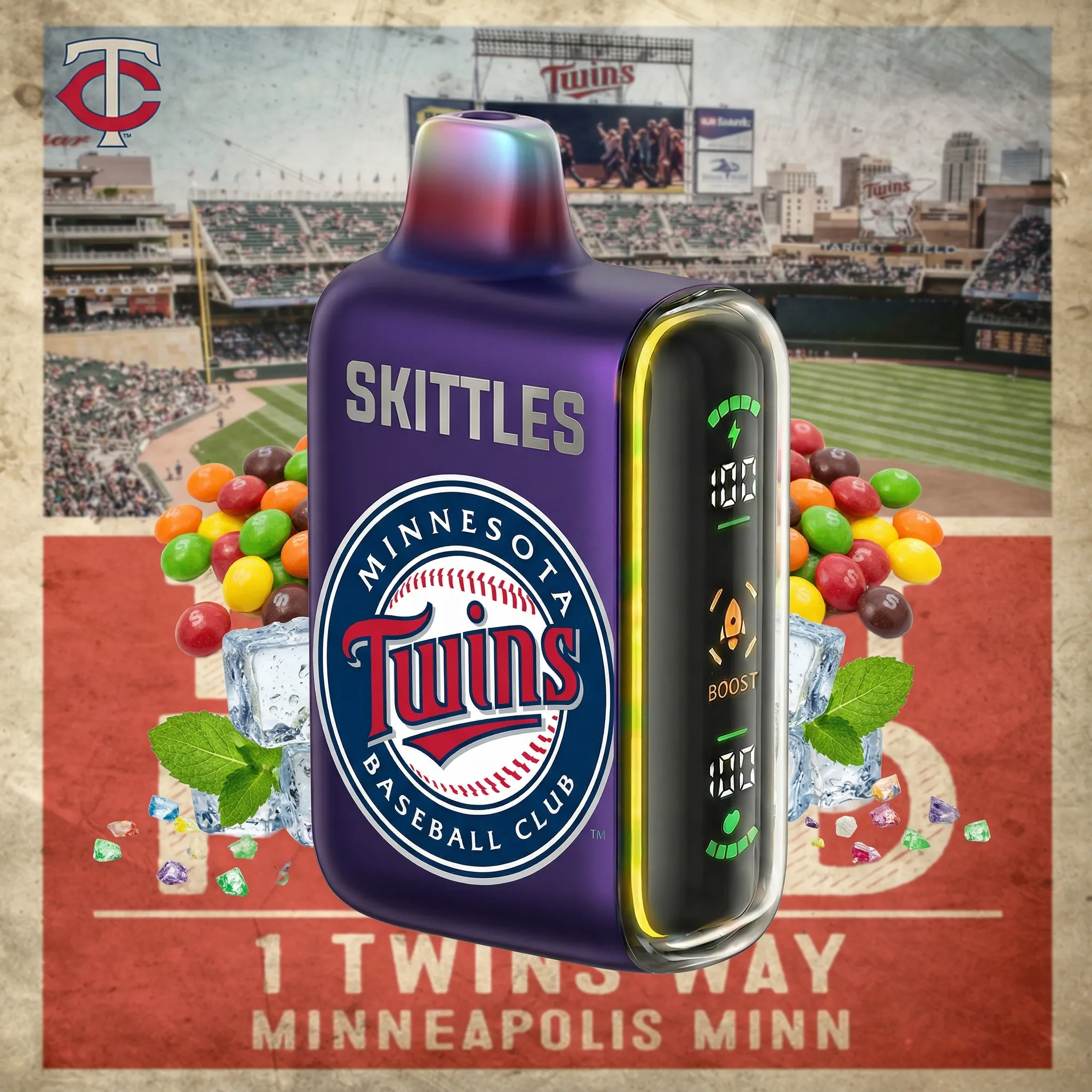 Minnesota Twins - ?InkSkin Pulse 15000 Puffs new - 10+ Flavour Choices ???