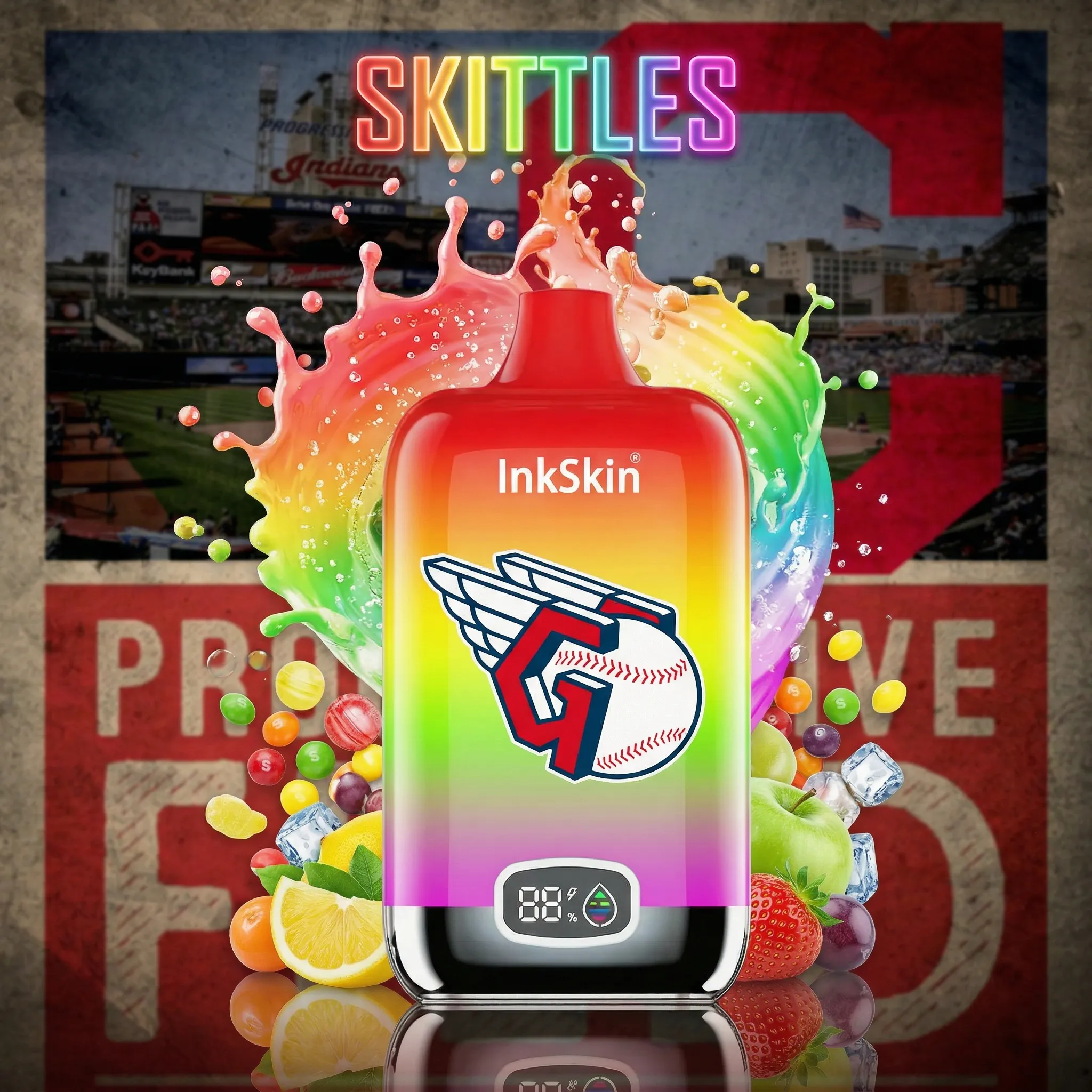 Cleveland Guardians - ⭐InkSkin Digital Box 12000 Puffs - 10+ Flavour Choices ???