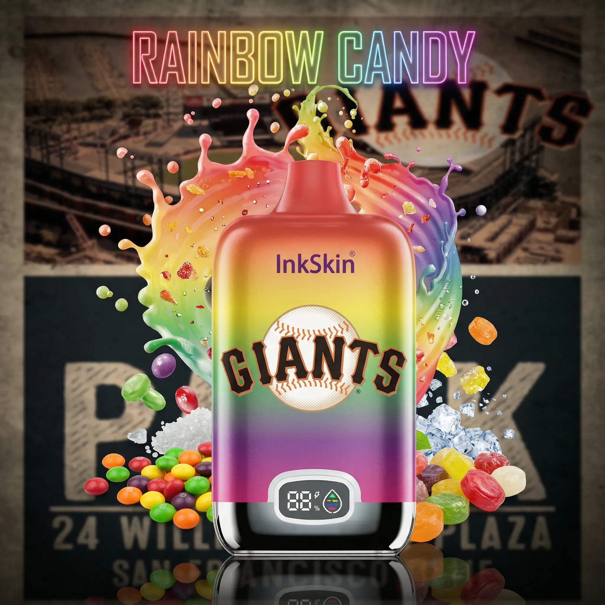 San Francisco Giants - ⭐InkSkin Digital Box 12000 Puffs - 10+ Flavour Choices ???