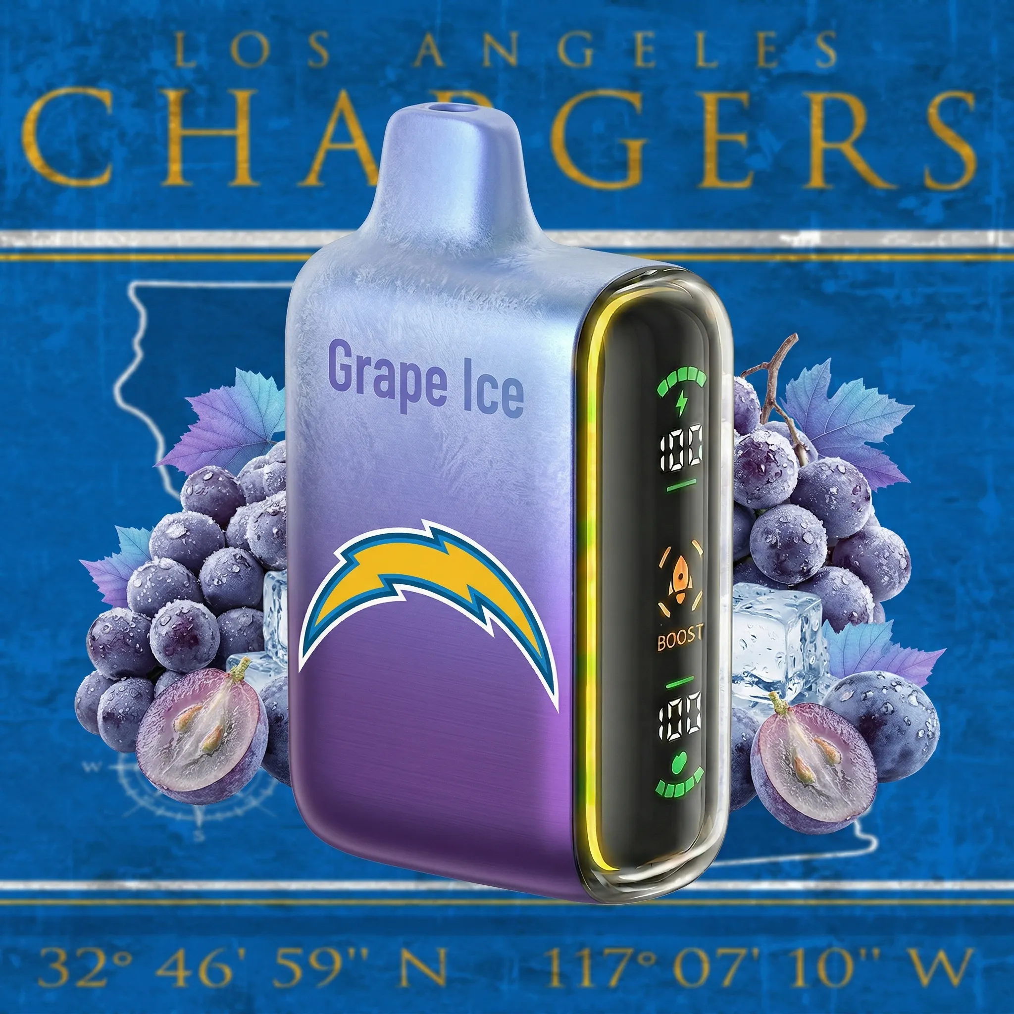 Los Angeles Chargers - ?InkSkin Pulse 15000 Puffs new - 10+ Flavour Choices ???