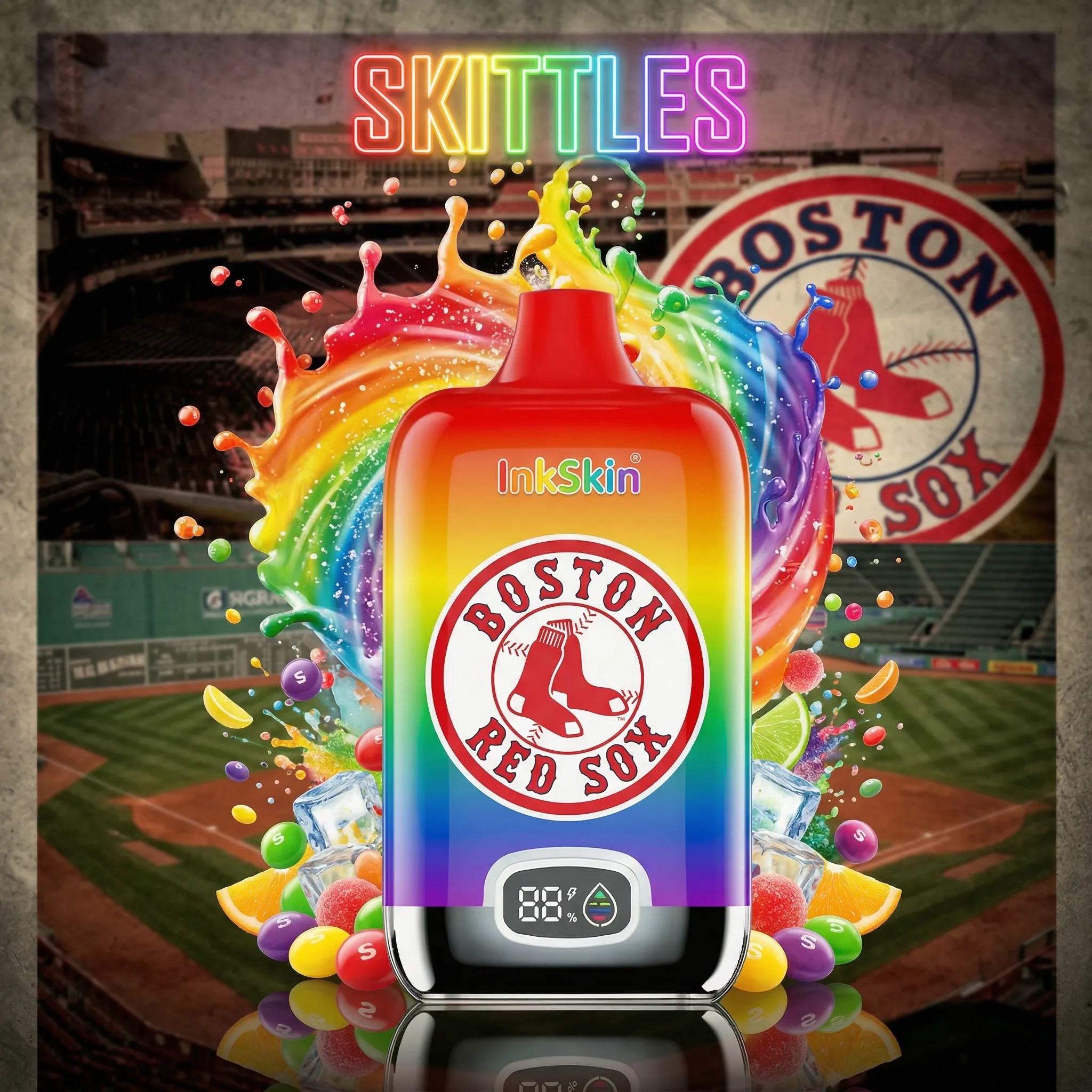 Boston Red Sox - ⭐InkSkin Digital Box 12000 Puffs - 10+ Flavour Choices ???