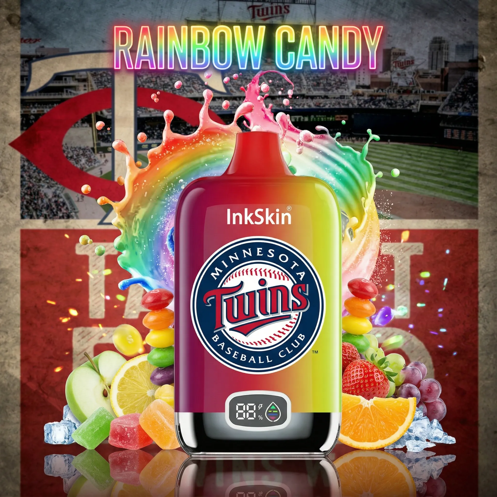 Minnesota Twins - ⭐InkSkin Digital Box 12000 Puffs - 10+ Flavour Choices ???