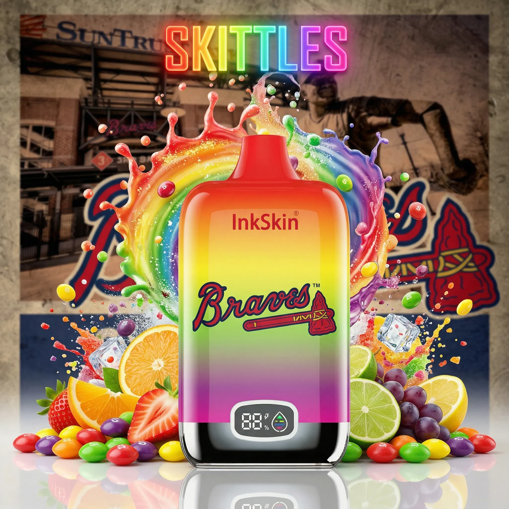 Atlanta Braves - ⭐InkSkin Digital Box 12000 Puffs - 10+ Flavour Choices ???