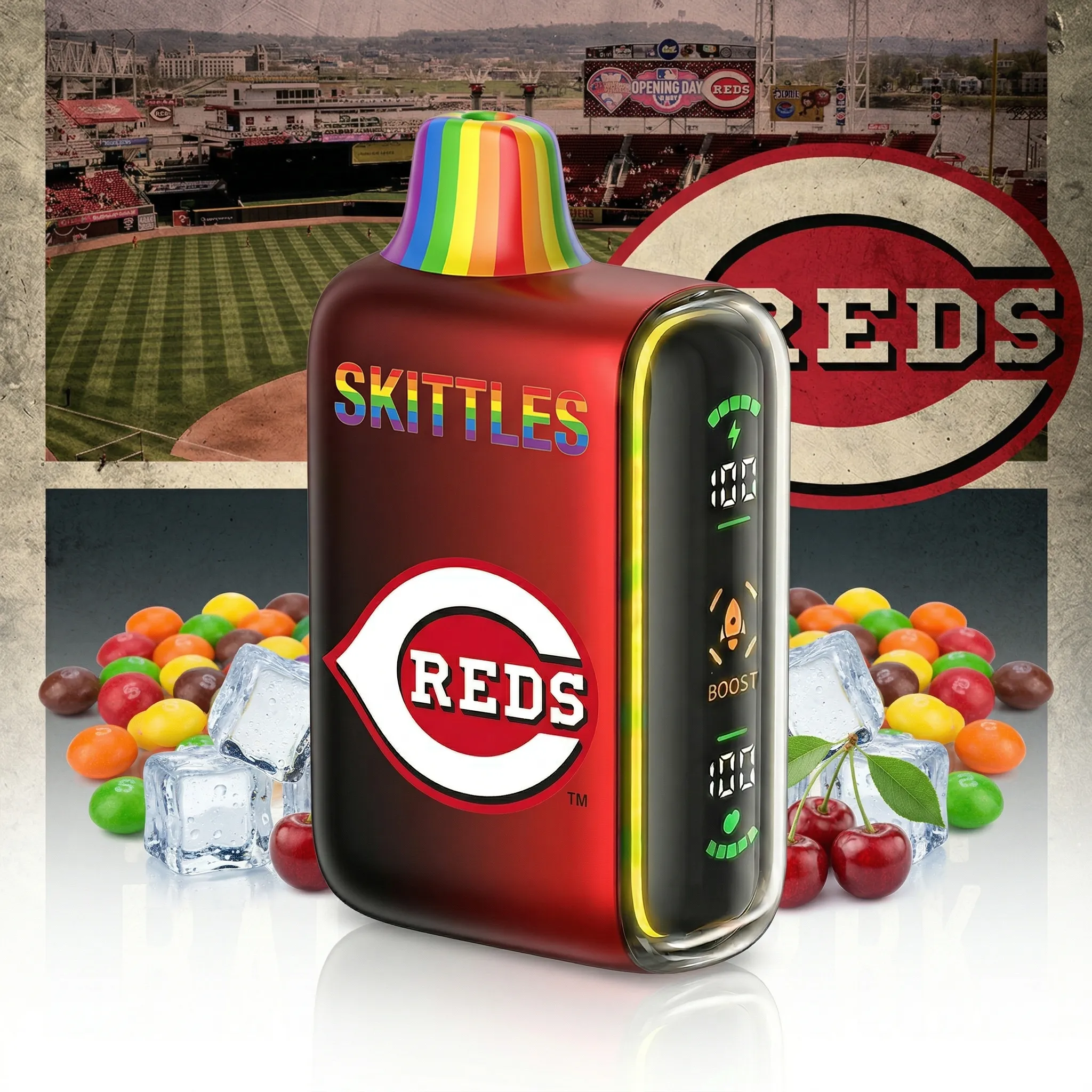 Cincinnati Reds - ?InkSkin Pulse 15000 Puffs new - 10+ Flavour Choices ???