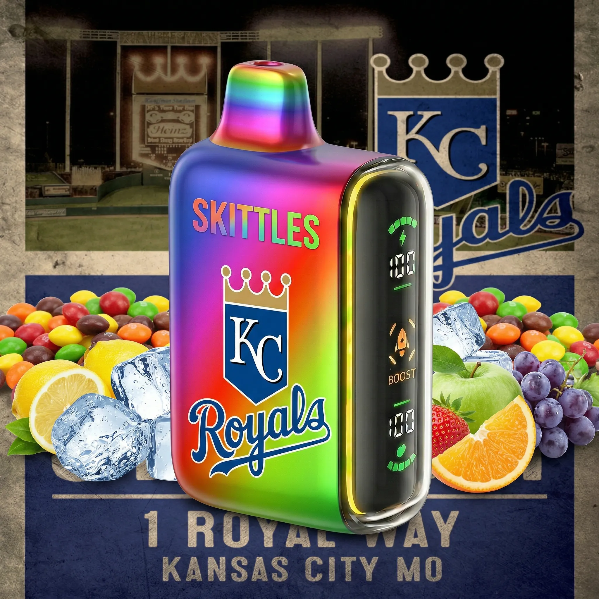Kansas City Royals - ?InkSkin Pulse 15000 Puffs new - 10+ Flavour Choices ???
