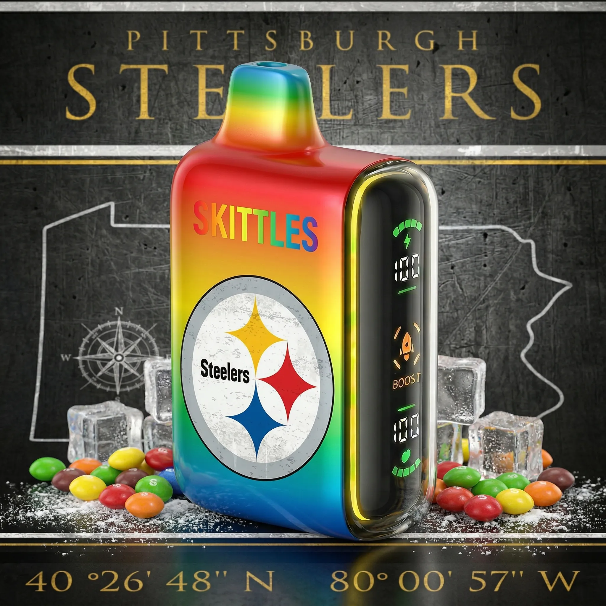 Pittsburgh Steelers - ?InkSkin Pulse 15000 Puffs new - 10+ Flavour Choices ???