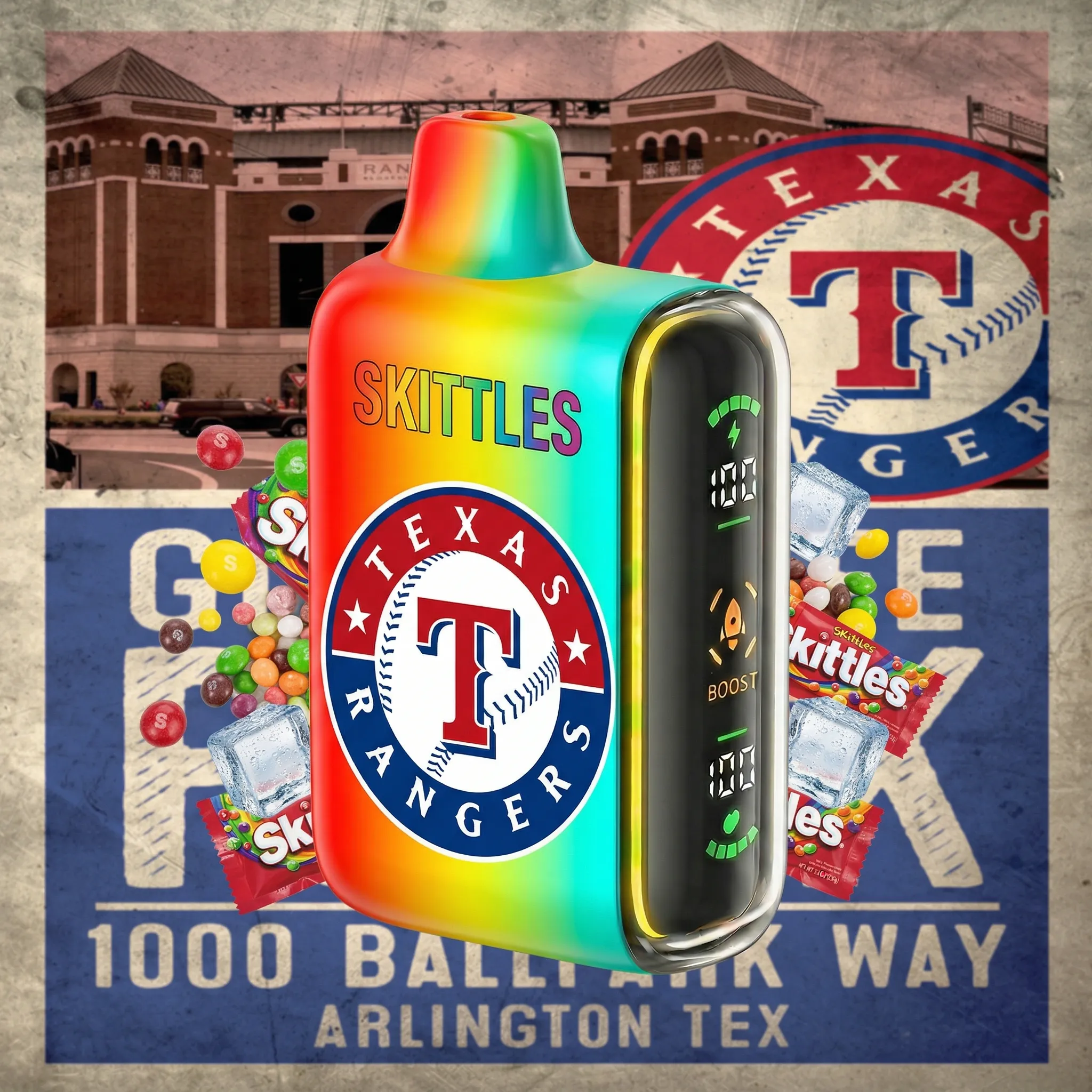 Texas Rangers - ?InkSkin Pulse 15000 Puffs new - 10+ Flavour Choices ???