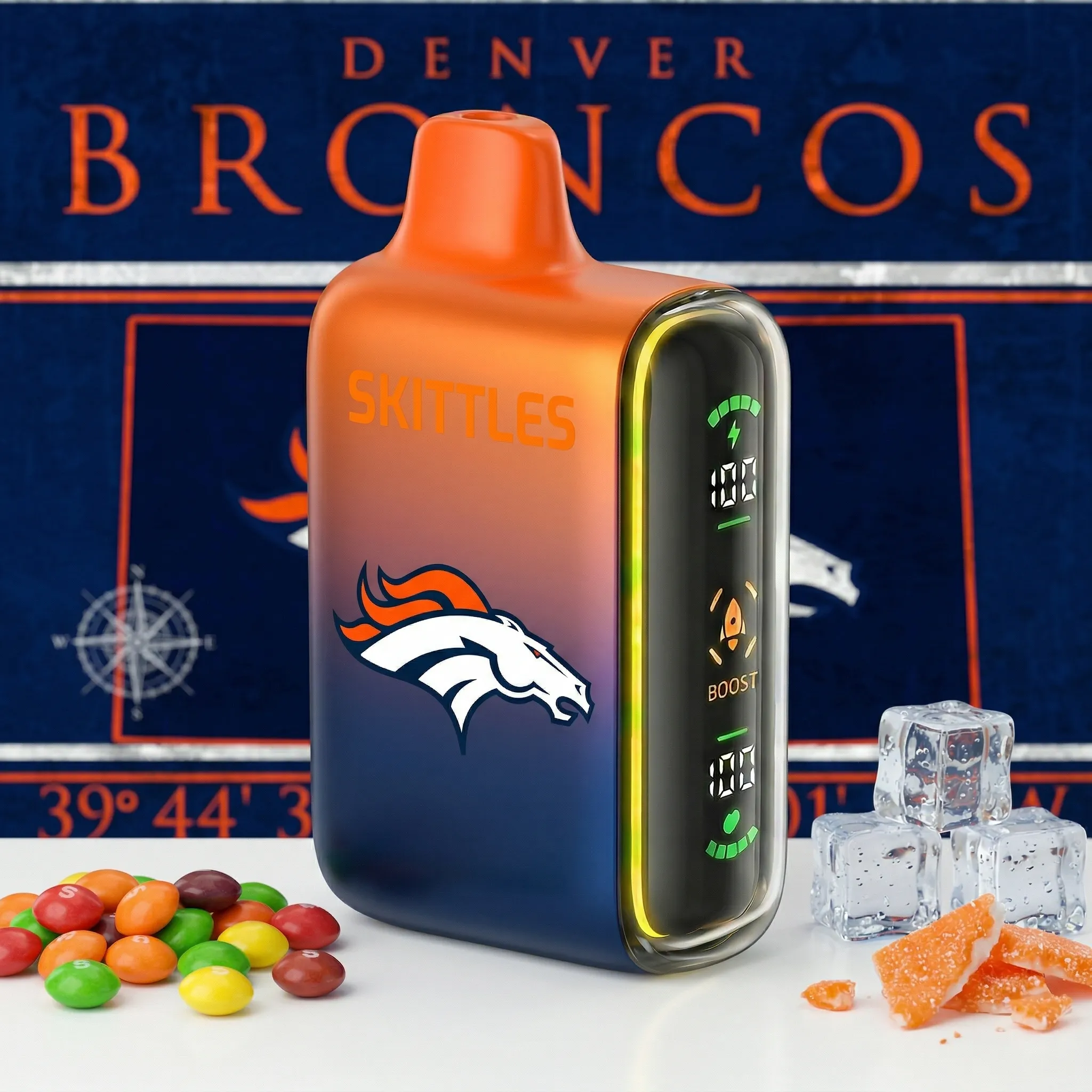 Denver Broncos - ?InkSkin Pulse 15000 Puffs new - 10+ Flavour Choices ???